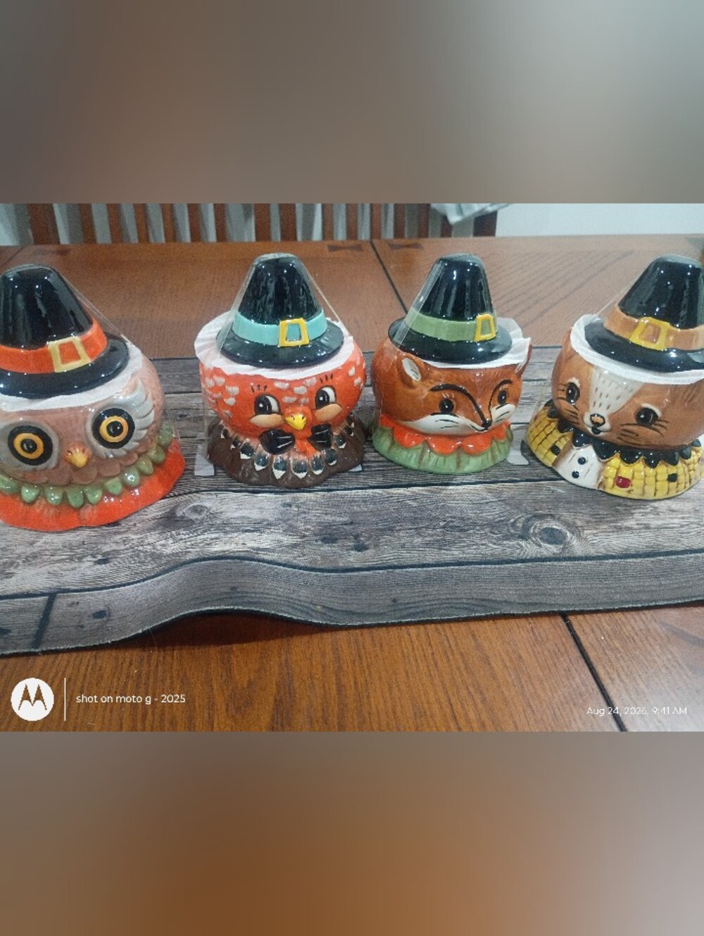 New Johanna Parker Fall Critters 4 Pieces l Small Canister Fall Decor